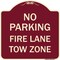 Signmission No Parking Fire Lane Tow Zone K-1645 Heavy-Gauge Aluminum Sign, 18" x 18", BU-1818-23733 A-DES-BU-1818-23733 - alternate 1